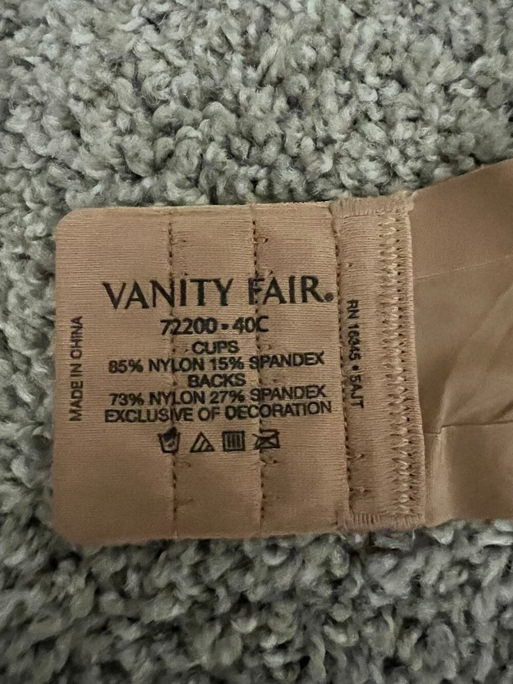 NWT Vanity Fair Women's Nearly Invisible Full Coverage Wirefree Totally Tan 40C - Picture 4 of 6